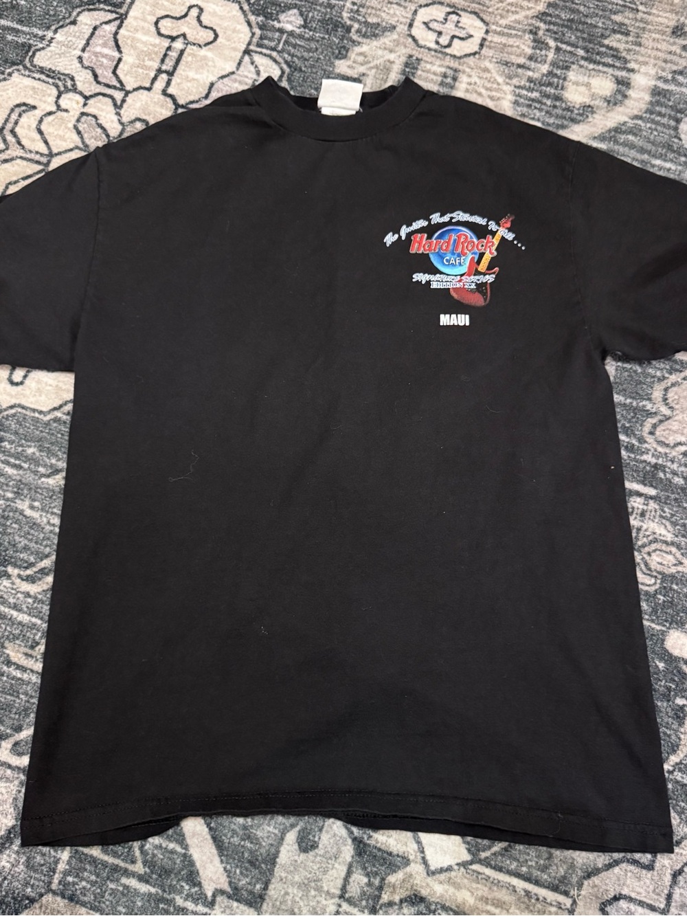 Hard Rock Cafe Black Maui Logo Short Sleeve Tee Sz M